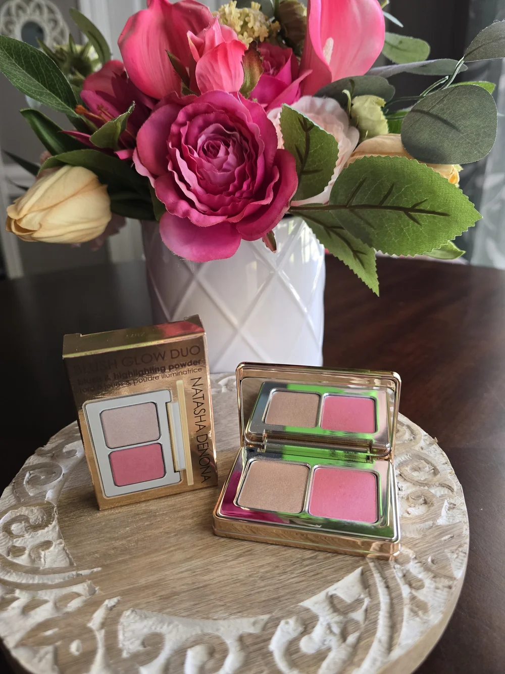 Natasha Denona Pink Blush & Highlight Duo - Soft Rose and Shimmer